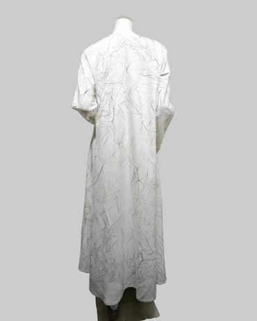 Contrast-Trim Open Abaya for Layering, product view 2 2
