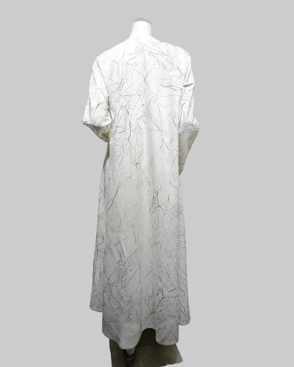 Contrast-Trim Open Abaya for Layering, product view 2 2
