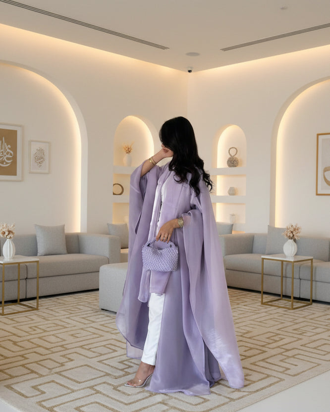 Solid Open Abaya Style 02 for Eid, product view 9