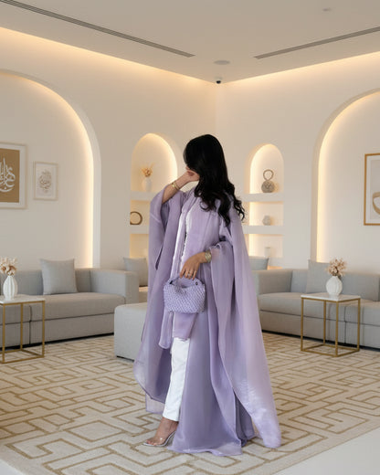 Solid Open Abaya Style 02 for Eid, product view 9 9