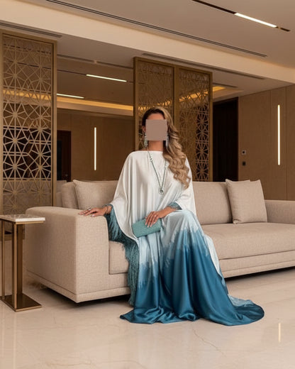 Ombre Long-Sleeve Modest Maxi Dress for Eid, product view 3 3