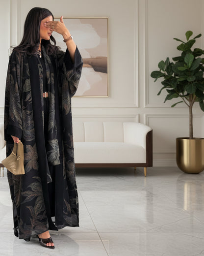 Set Abaya dan Hijab Sifon Hitam — imej produk 6