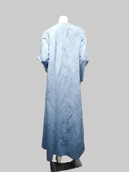 Contrast-Trim Open Abaya for Layering, product view 5 5