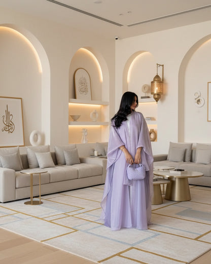 Solid Open Abaya Style 02 for Eid, product view 7 7