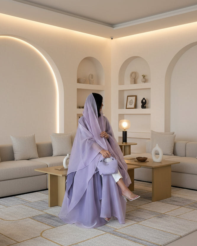 Solid Open Abaya Style 02 for Eid, product view 1