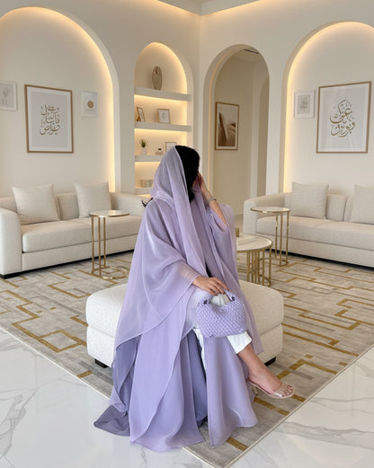 Solid Open Abaya Style 02 for Eid, product view 3 3